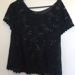 Express black lace top